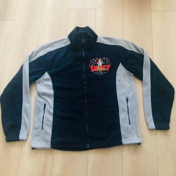 NWOT - DC Classic Blue and Grey Lucky Logger Fleece Zipper Jacket - XXL - Picture 1 of 12